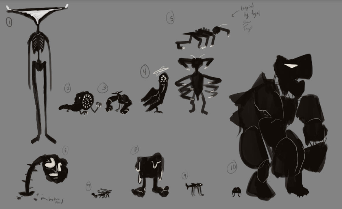 Creature Silhouette Study, April 2024
