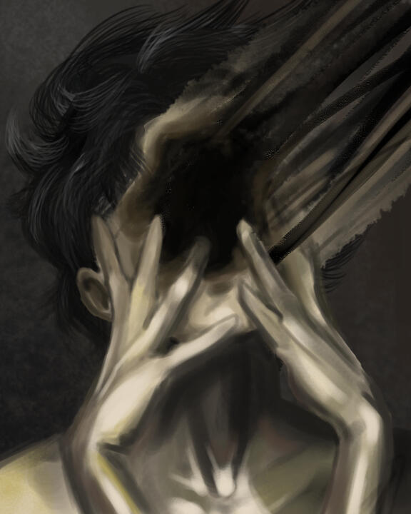 "La Vita Stessa", Digital Illustration, 8x11", Photoshop, December 2022