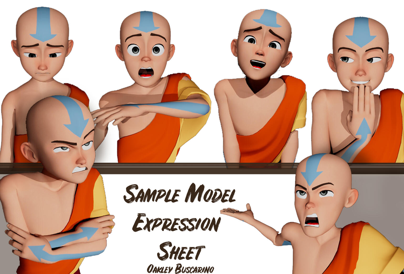 Sample Model Expression Sheet, Mode from Mia Pray, Rijah Kazuo and Sagar Arun, September 2024, Maya