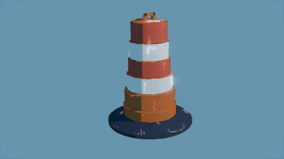 "Construction Barrel", Blender, July 2026